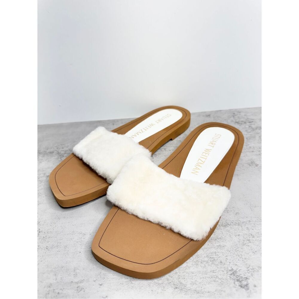Stuart Weitzman Cammy Slide Sandal 9b Ivory Natur… - image 2
